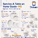 Service A Table en Verre Opale- 64 Pièces- Florence- M5.webp