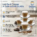 Coffret De 6 Tasses à Café AZUR GLASS-220 ml.webp