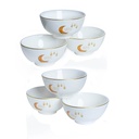 lot de 6 assiettes soupe 12,5 cm En Céramique Ramadan Kareem M1
