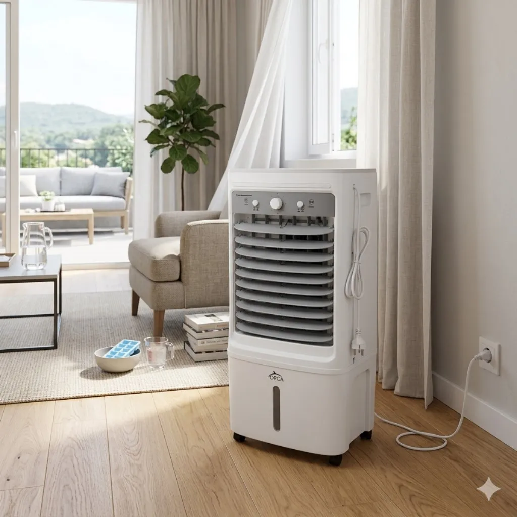 Rafraîchisseur d’Air Mobile ORCA - 25L -80W GRIS.webp