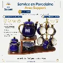 Service En Porcelaine Avec Support- 20 Pièces.webp