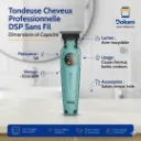 Tondeuse Cheveux Professionnelle DSP Sans Fil - 7000RPM - 3W Bleu (2).webp