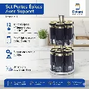 Set Portes Épices 12 Pièces En Verre Avec Support - Noir.webp