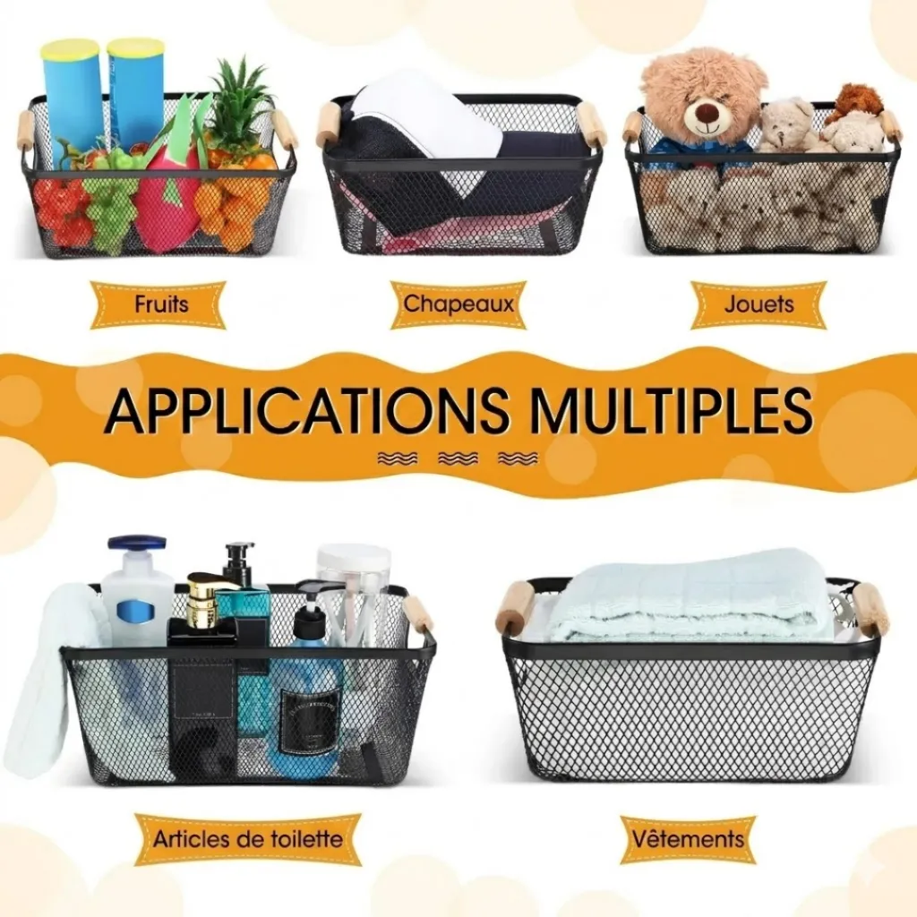 Pack de 3 Paniers de Rangement en Métal - Noir (2).webp