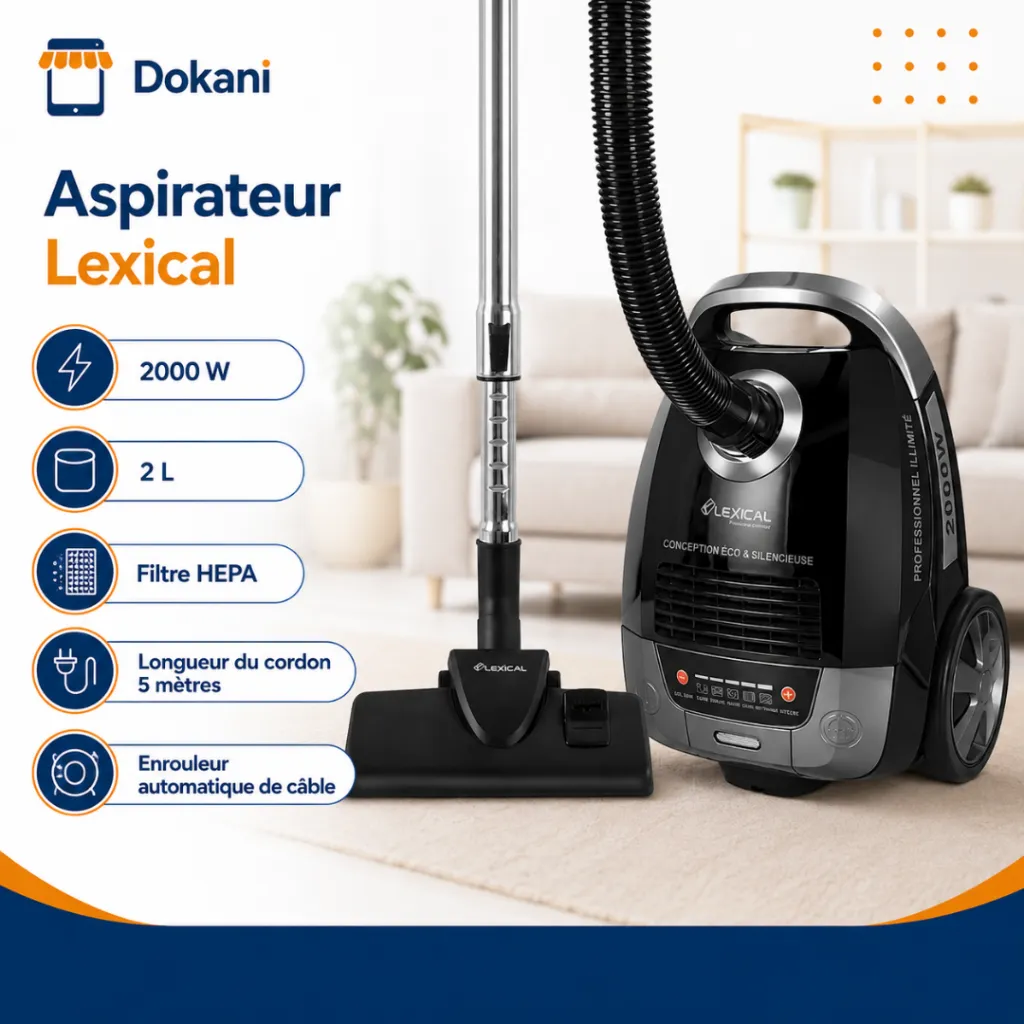 Aspirateur Lexical 2000W- Noir (3).webp