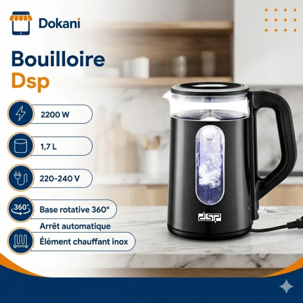 Bouilloire Electrique DSP- 1,7L- 2200W.webp