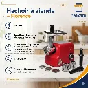Hachoir à Viande Florence – 1000W- Rouge.webp