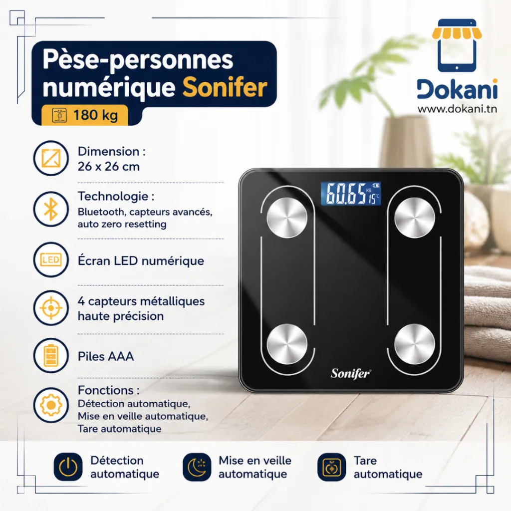 Pèse-Personnes Numérique 180 kg- Sonifer.webp