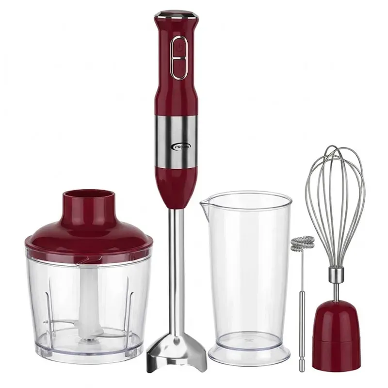 [PE-066R] Mixeur Plongeant 5en1 Prova 400W - Rouge.webp