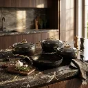 Batterie De Cuisine Vivaldi Babil 7 Pièces- Granit- Noir (2).webp