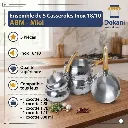 Ensemble de 5 Casseroles Inox 1810- ABM- Miel.webp