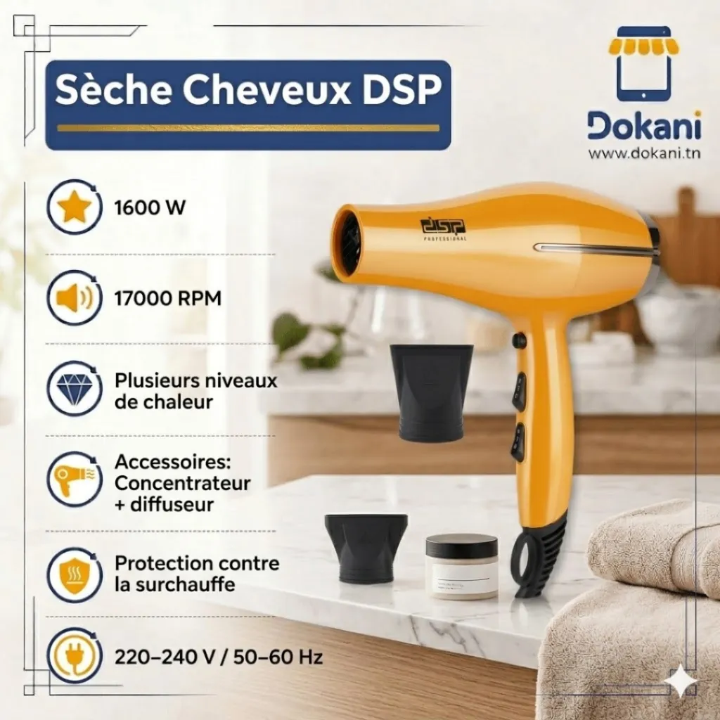 Sèche Cheveux DSP - 17000 RPM - 1600W (4).webp