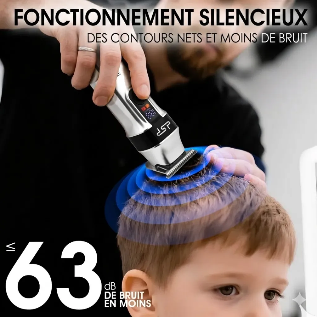 Tondeuse Cheveux Professionnelle DSP - 7500RPM - 5W - Gris (4).webp