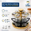Set Portes Epices En Verre Avec Support 6 Pièces- Argent.webp