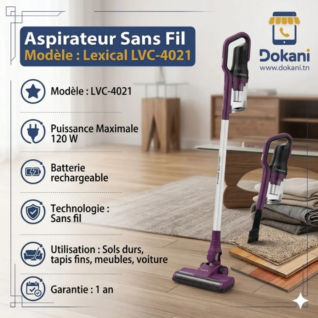 Aspirateur Sans Fil Lexical- 120W.webp