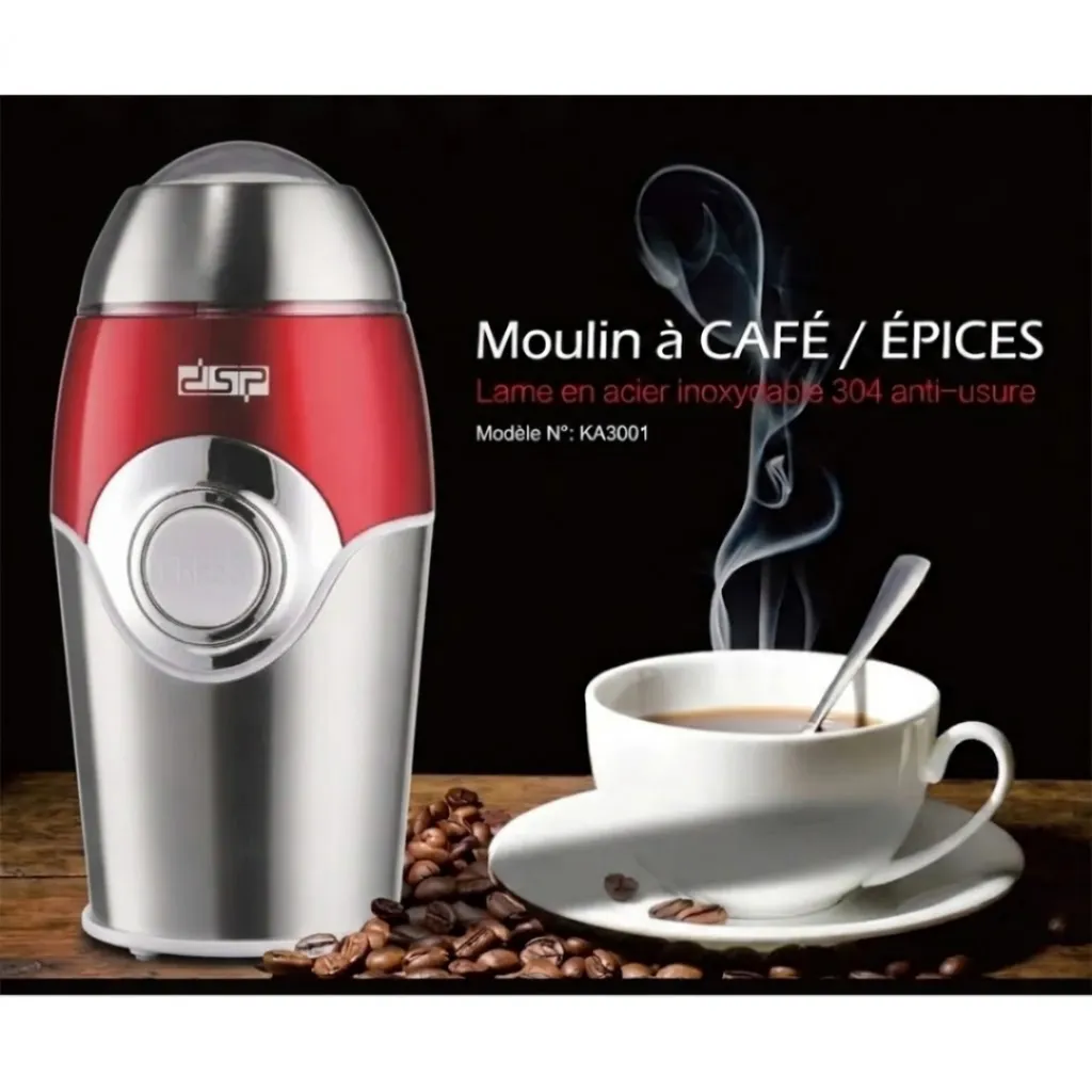 Moulin A Café Electrique DSP – 200W- Rouge (3).webp
