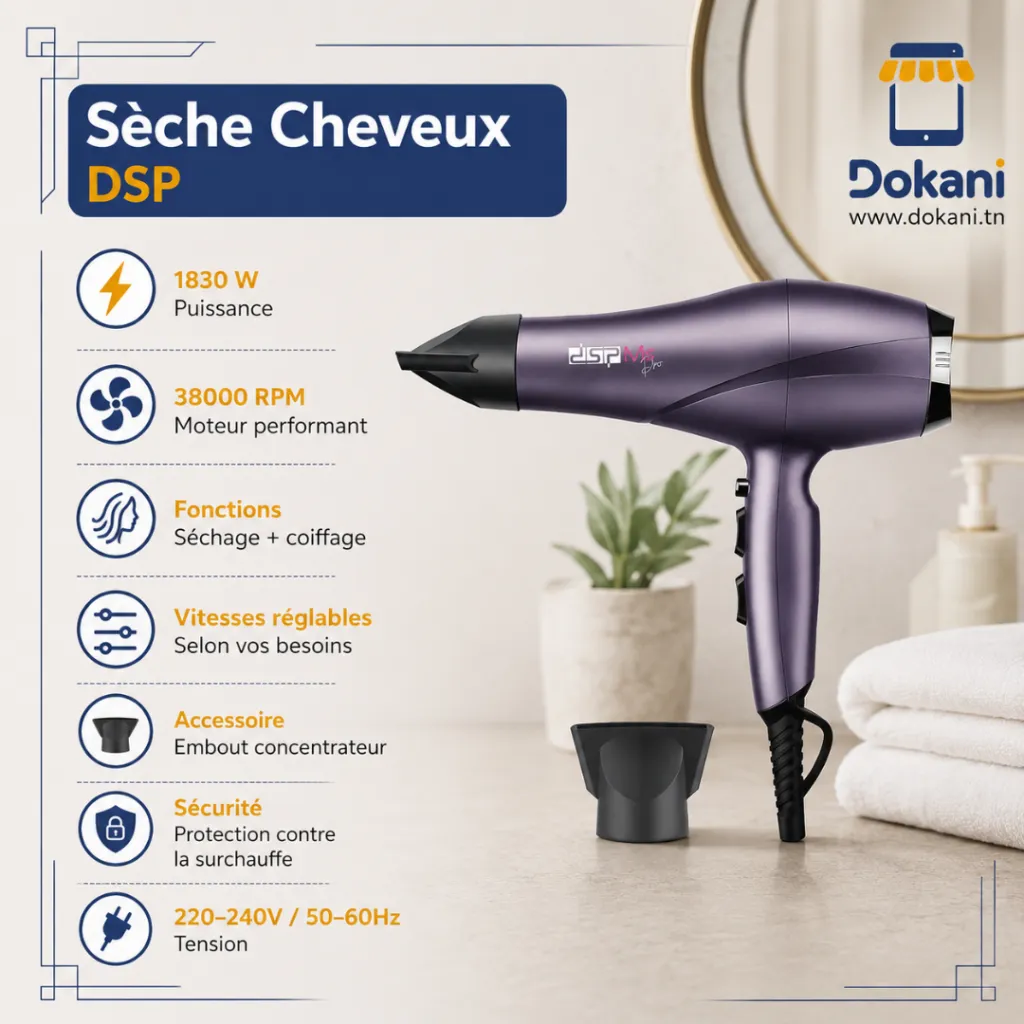 Sèche Cheveux DSP - 38000 RPM - 1830 W (2).webp