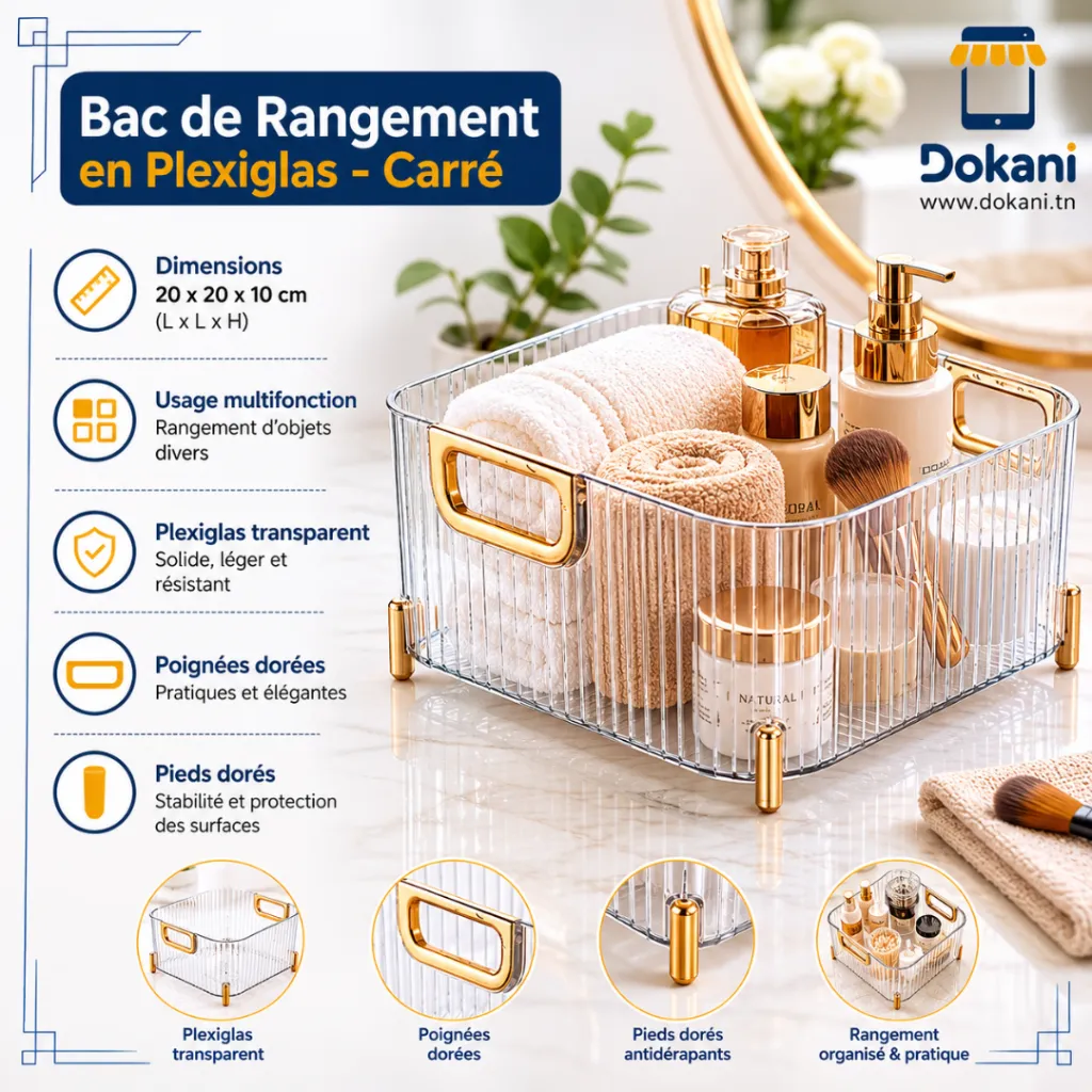 Bac de Rangement en Plexiglas- Carrré.webp