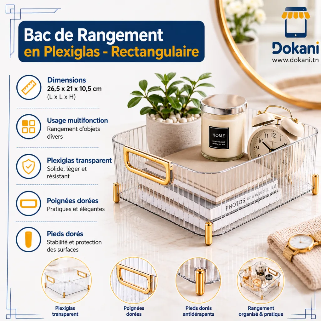 Bac de Rangement  en Plexiglas- Rectangulaire.webp