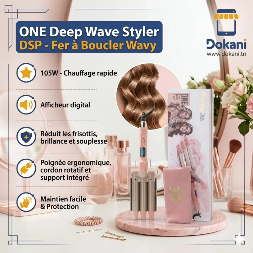 Fer à Boucler Wavy DSP Avec Afficheur 25mm 105W (2).webp