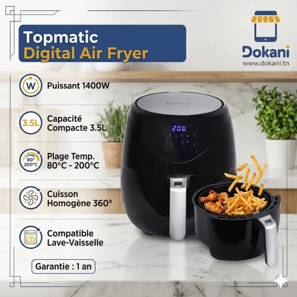AirFryer Numérique Topmatic 3.5 L 1400W.webp