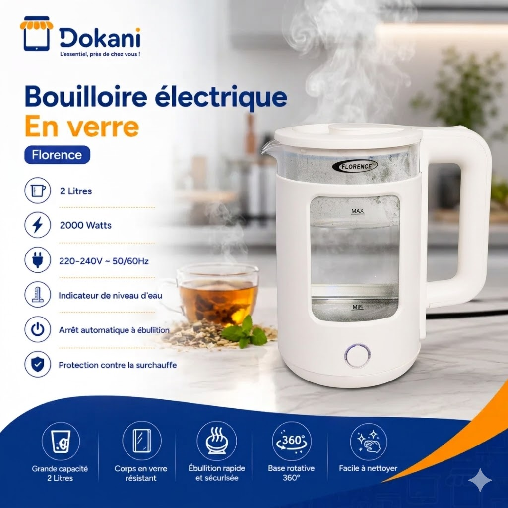 Bouilloire Electrique En Verre Florence 2L 2000W - Blanc (2).png