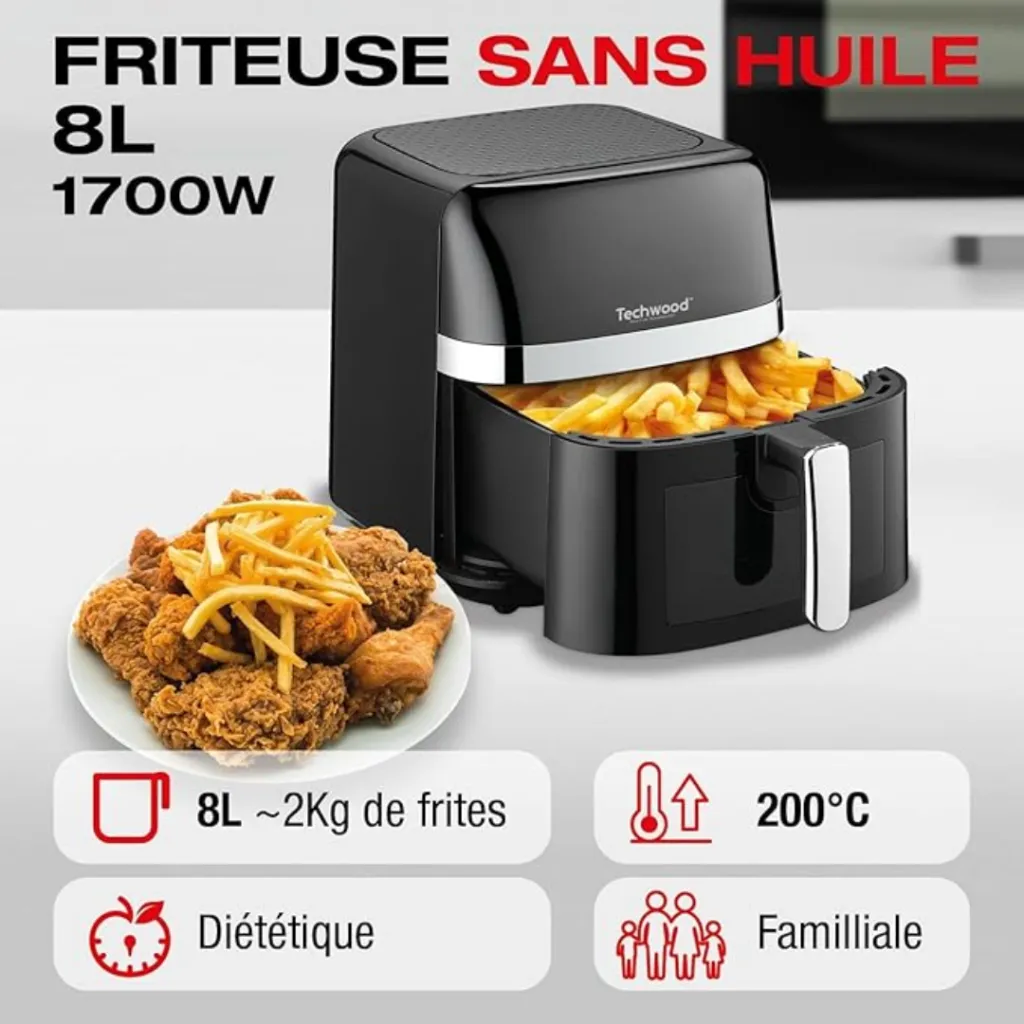 Techwood TFR-806SHD 8L — Friteuse Sans Huile Noir (3).webp
