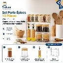 Set Porte Épices 13 Pièces En Verre Avec Support Effet Bois-min.webp