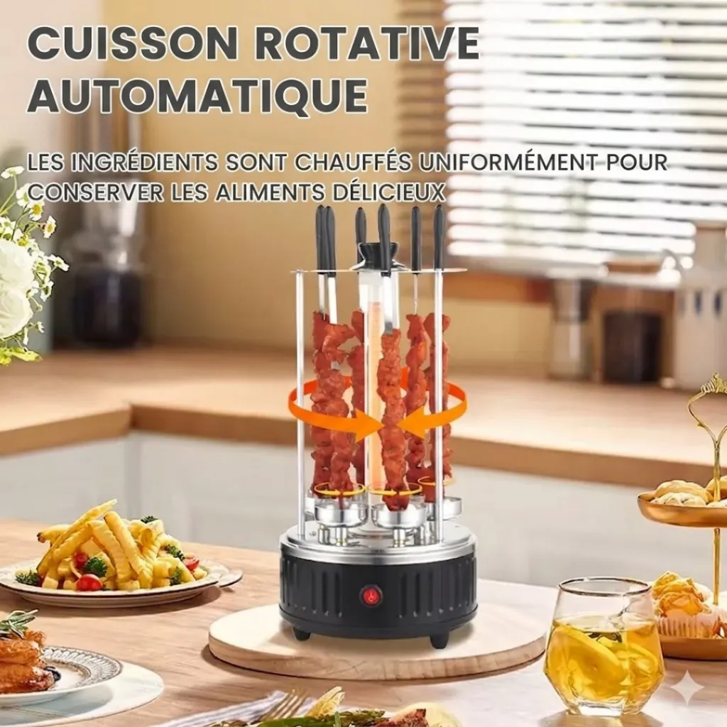 Barbecue Electrique DSP 6 Fourchettes 1000W – Rotation Automatique (4).webp