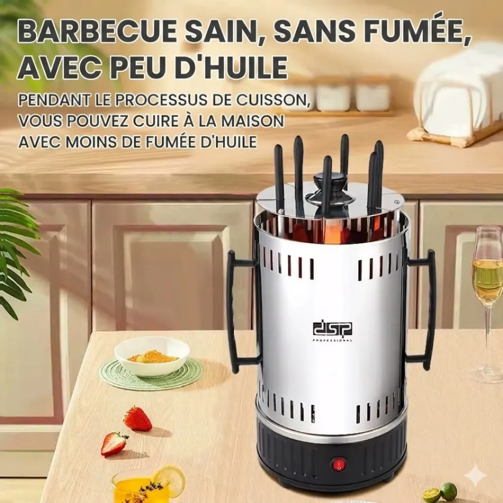 Barbecue Electrique DSP 6 Fourchettes 1000W – Rotation Automatique (5).webp