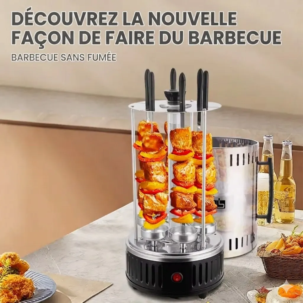 Barbecue Electrique DSP 6 Fourchettes 1000W – Rotation Automatique (3).webp
