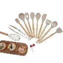 Set D'ustensiles De Cuisine 12 Pièces En Silicone Beige (3).webp