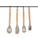 Set D'ustensiles De Cuisine 12 Pièces En Silicone Beige (2).webp