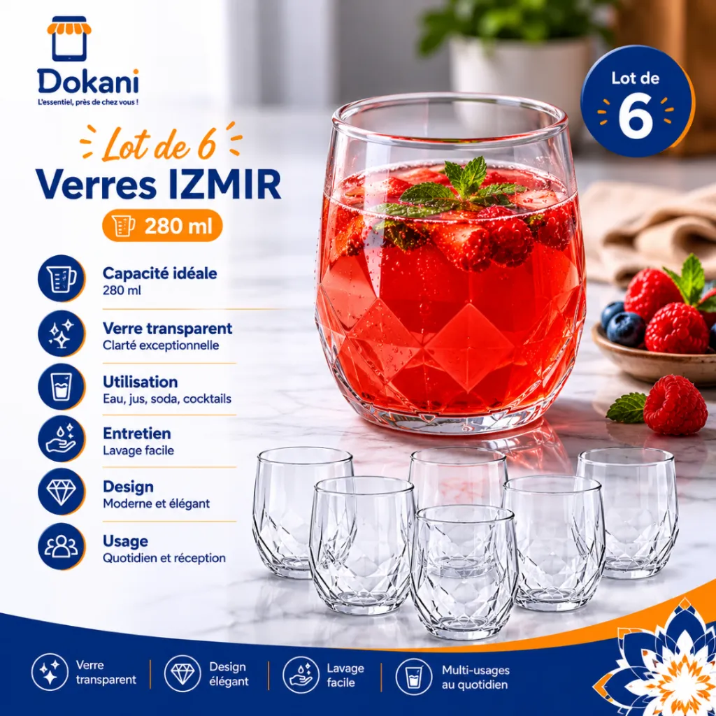 Lot De 6 Verres IZMIR- 280 ml.webp