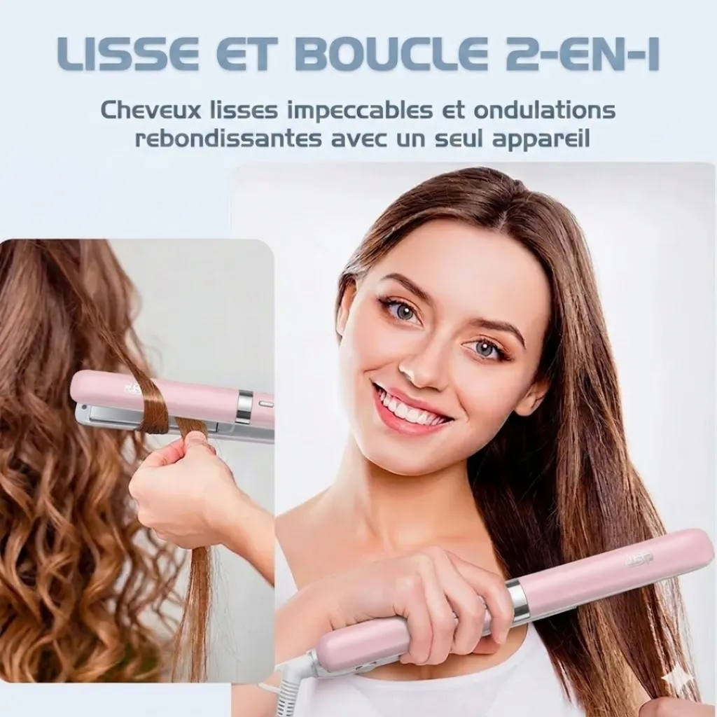 Plaque Cheveux DSP 230°C 40W Rose.webp