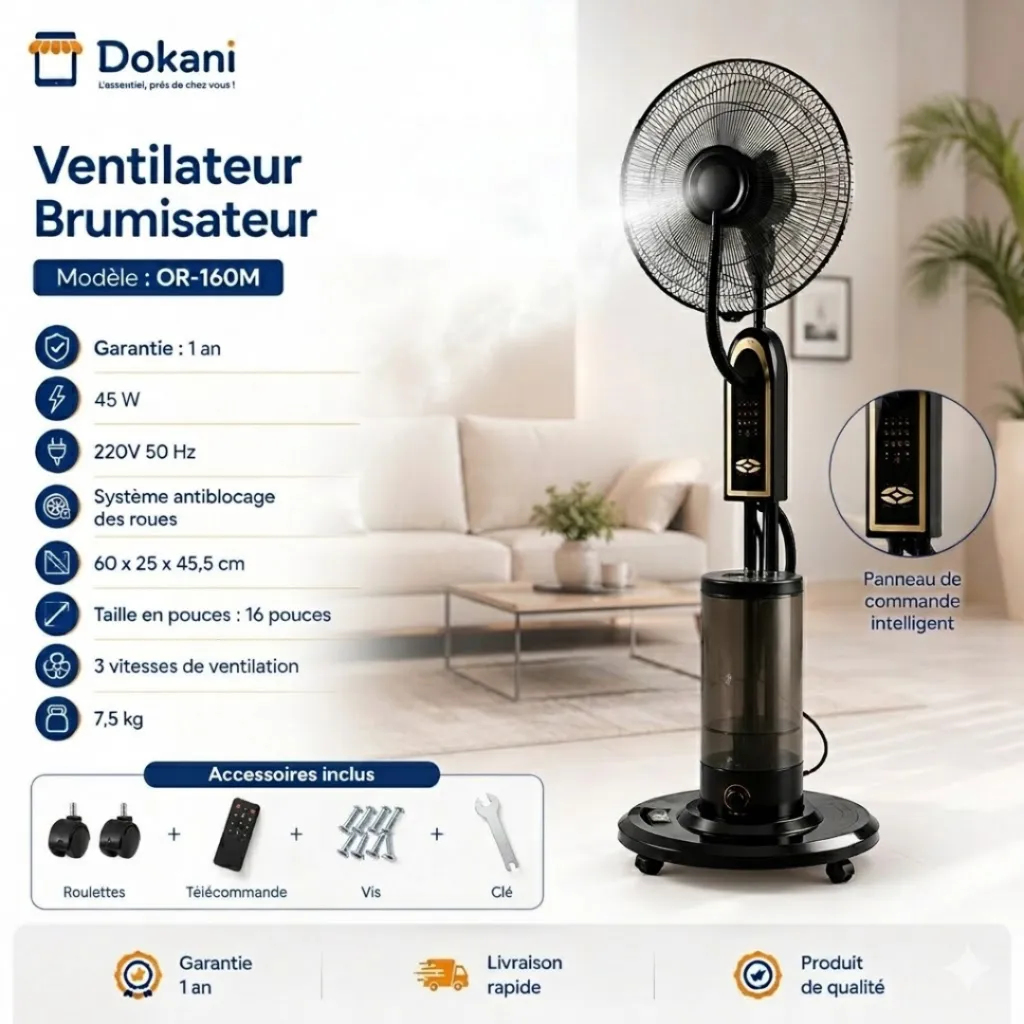 Ventilateur Brumisateur Avec Télécommande ORCA - 45W - Copie.webp