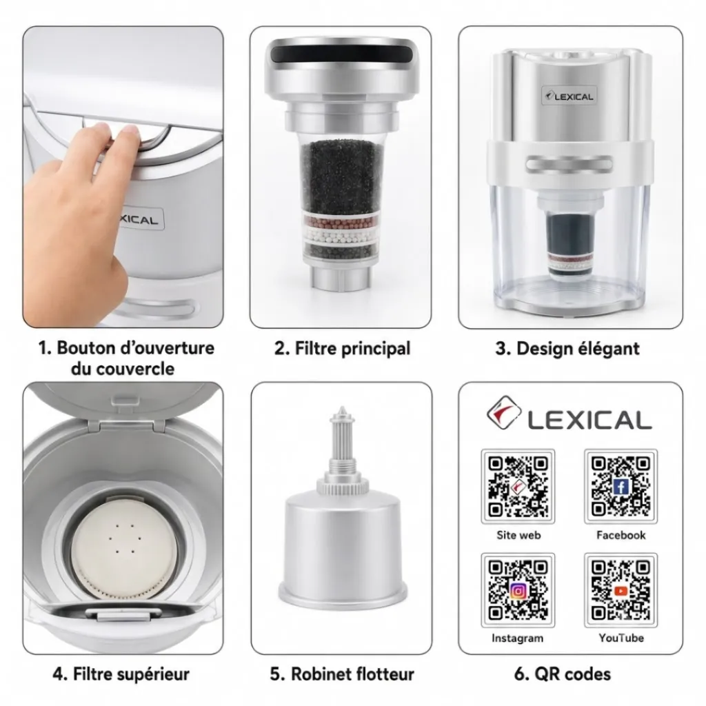 Purificateur d’Eau Lexical LWP-6105-16 L- Argent (3).webp