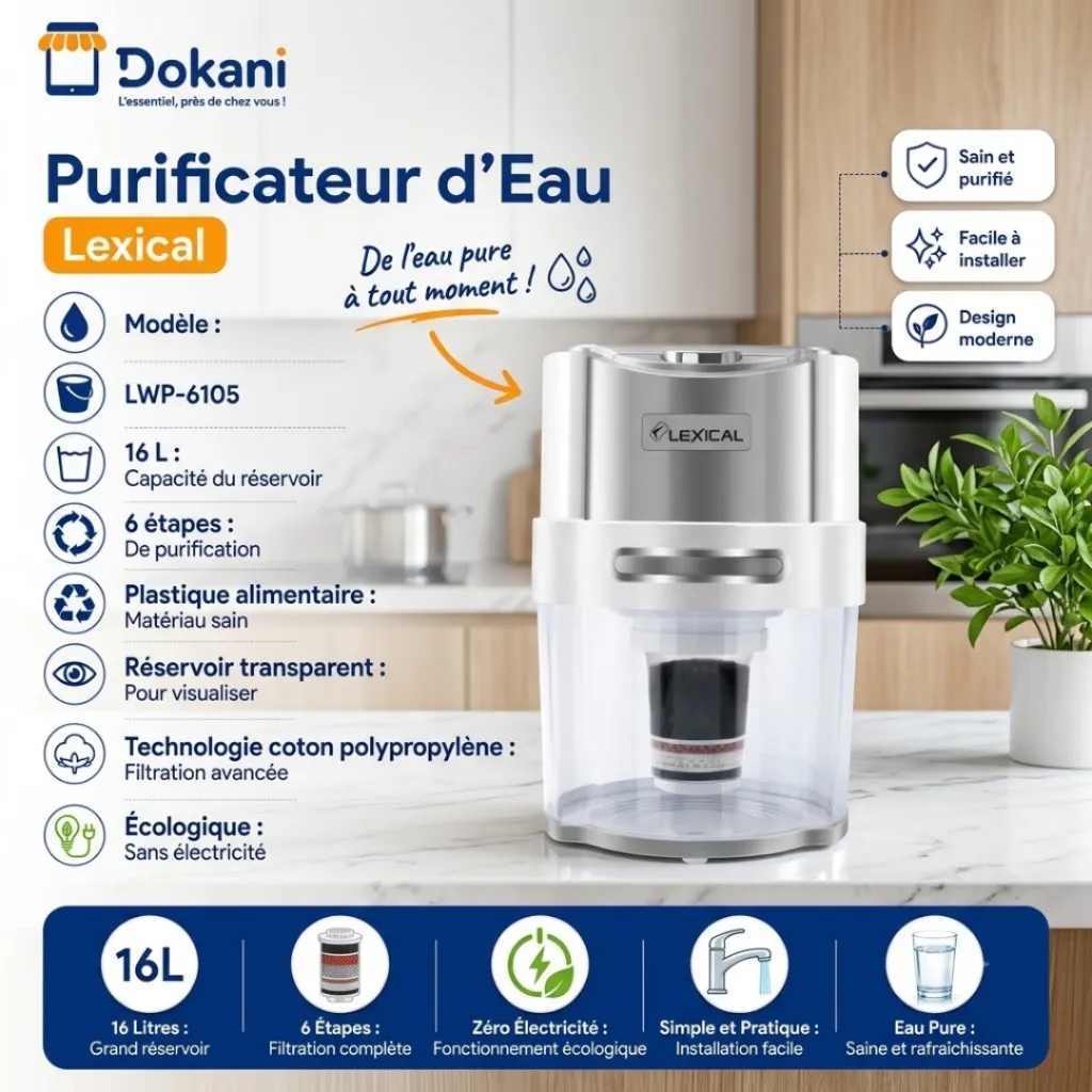 Purificateur d’Eau Lexical LWP-6105-16 L- Argent (2).webp