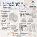 Service De Table 72 Pièces en Porcelaine Florence - Carré - GS1167.webp
