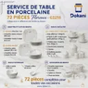 Service De Table 72 Pièces en Porcelaine Florence - Carré - G2255 (2).webp