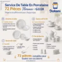 Service De Table 72 Pièces en Porcelaine Florence - Carré - G2228 (2).webp