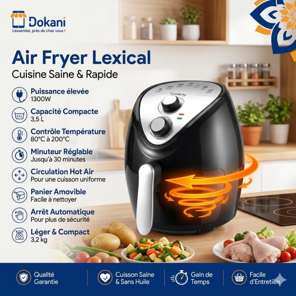 Air Fryer Lexical 1300W 3,5L.webp