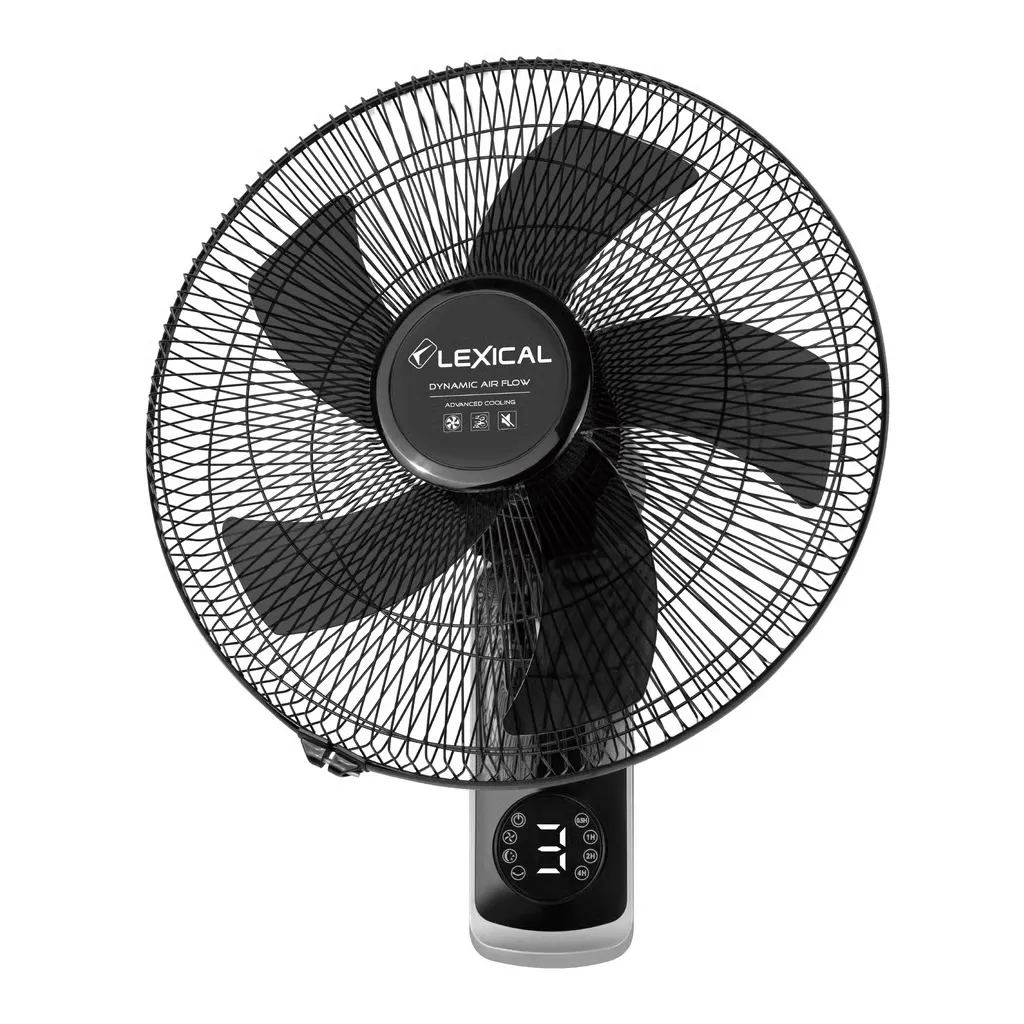 Packs de 2 Ventilateurs Mural 18 Lexical 75W Noir Avec Telecommande (2).webp