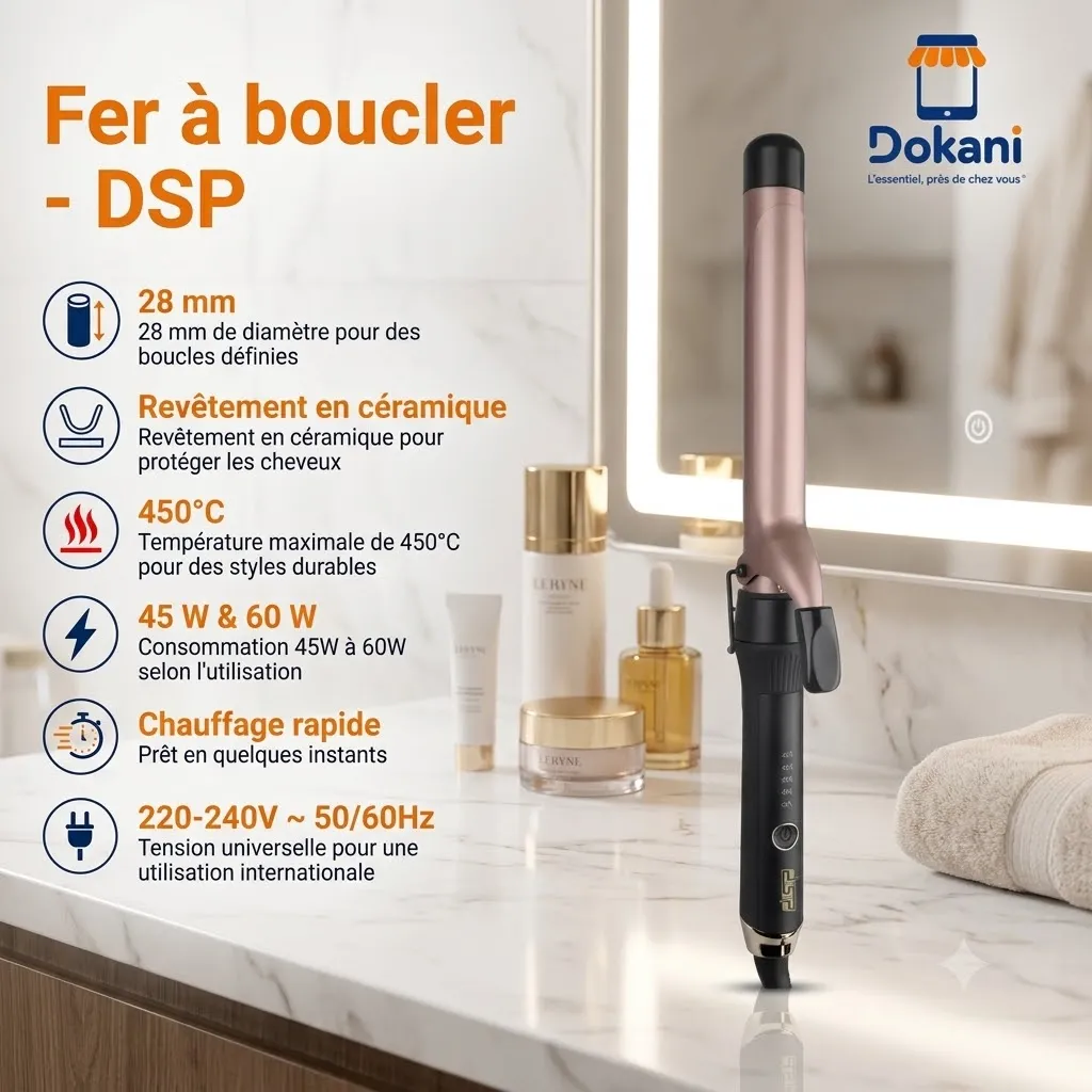 Fer à Boucler DSP 450°C 28mm 60W.webp