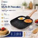 Poêle Granit Œufs Et Pancakes 2 Compartiments — Noir (2).webp