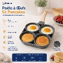 Poêle Granit Œufs Et Pancakes 4 Compartiments — Gris.webp