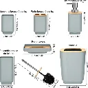 Accessoires de salle de bain 6 pièces Carré Gris (5).webp