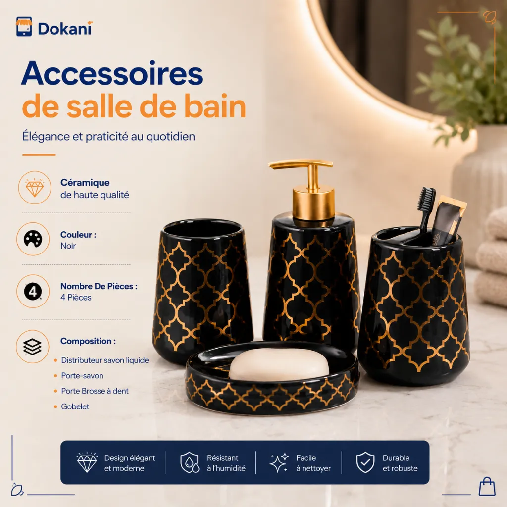 Ensemble Accessoires de Salle de Bain Céramique — Noir (2).webp