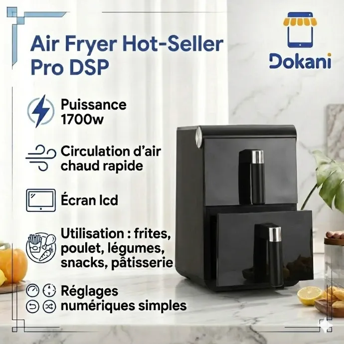 Air Fryer Hot-Seller Pro DSP – 1700W – Écran LCD1.webp