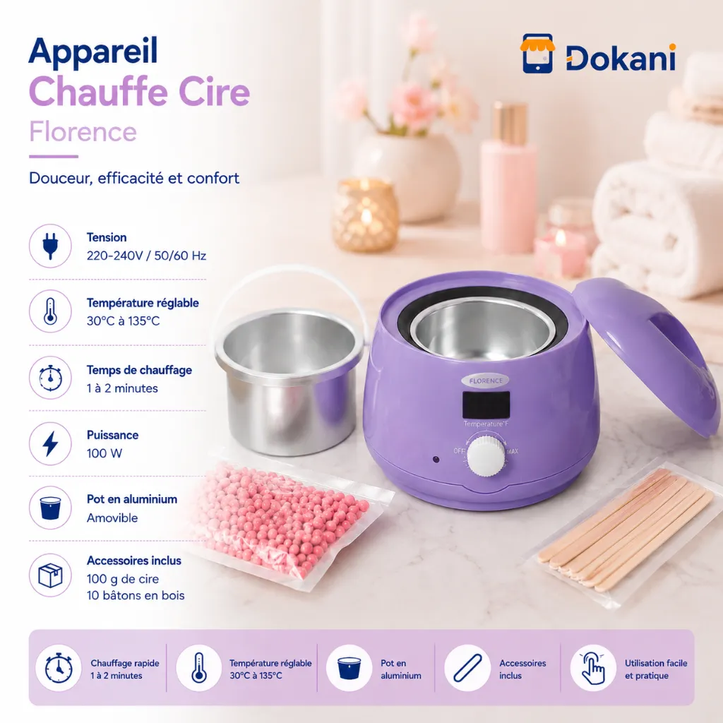 Appareil Chauffe Cire Florence Violet.webp